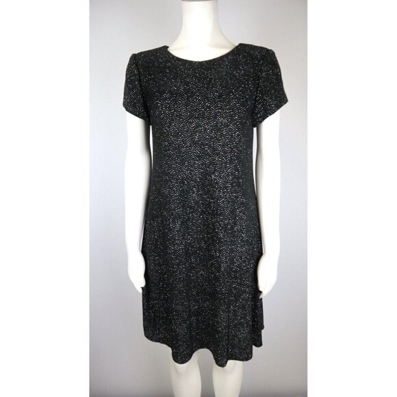 VINTAGE 90'S WOMEN'S BLACK GLITTER SHIMMER DRESS - JESSICA HOWARD - SIZE 6 - Picture 1 of 7